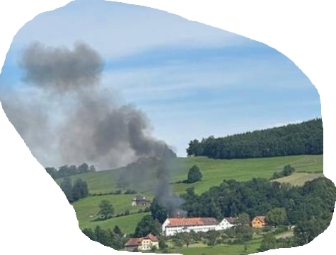 Scheunenbrand auf dem klösterlichen Pachtbetrieb 